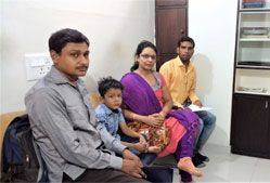 Patients and families in the patient lounge