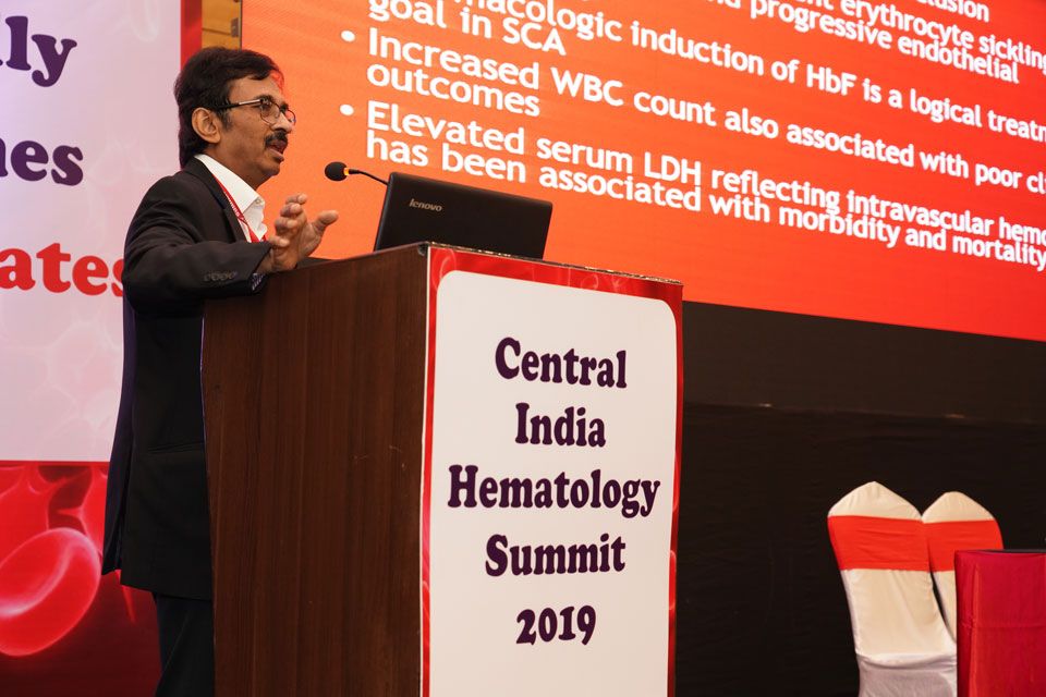 Dr. Singhvi speaking at the Central India Hematology Summit 2019