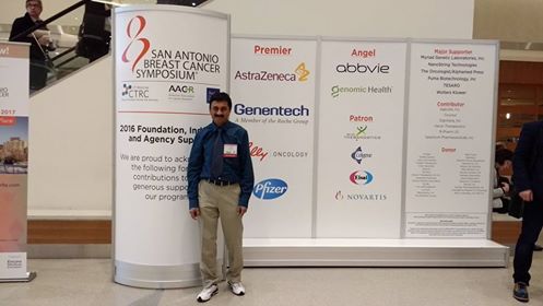 Dr. Singhvi at the San Antonio Breast Cancer Symposium