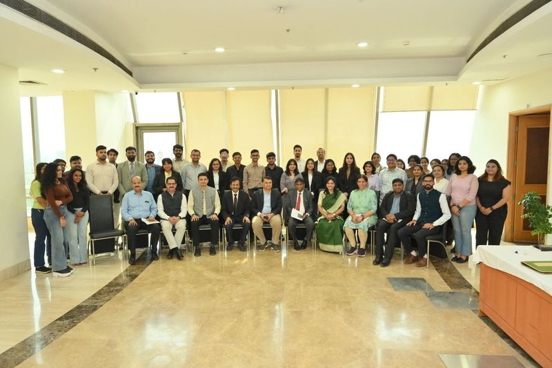 Group photograph of Dr. Singhvi with officers and participants